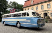 Oldtimerbus "Ikarus 55" Heckansicht Oldtimerbus Ikarus 55